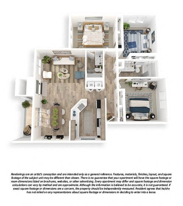 3x2 Classic floor plan